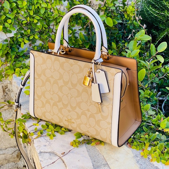 Coach Bags Nwt Coach Zoe Signature Carryall Satchel Handbag Poshmark